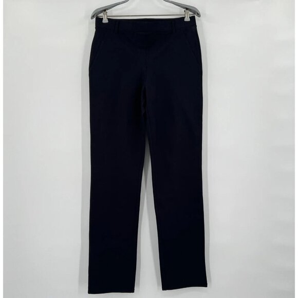 Quince Navy Ponte Pants - Straight Leg - Faux Pockets - XL Petite - 28" - NWT - Picture 4 of 4